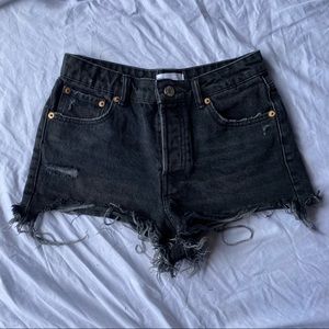 ZARA DISTRESSED JEAN SHORTS